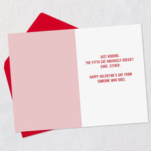 Load image into Gallery viewer, Cats Don't Care Funny Valentine's Day Card