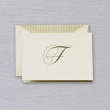 Load image into Gallery viewer, Crane Engraved Initial Note - F