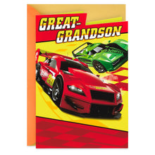 Load image into Gallery viewer, Mattel Hot Wheels™ Racing Your Way Birthday Card for Great-Grandson