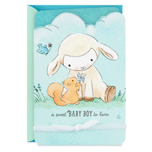 Load image into Gallery viewer, Great Big Love Lamb and Squirrel New Baby Boy Card