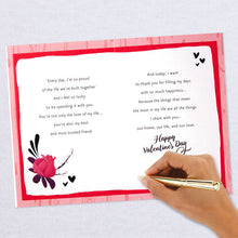 Load image into Gallery viewer, Lucky in Love Floral Heart Valentine's Day Card for Wife