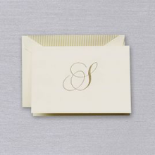 Load image into Gallery viewer, Crane Engraved Initial Note - S