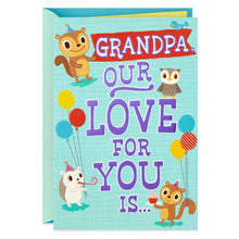 Load image into Gallery viewer, Woodland Critters Birthday Card for Grandpa