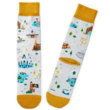 Load image into Gallery viewer, Walt Disney World 50th Anniversary Park Attractions Novelty Crew Socks