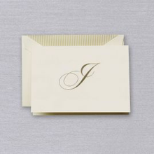 Load image into Gallery viewer, Crane Engraved Initial Note - I