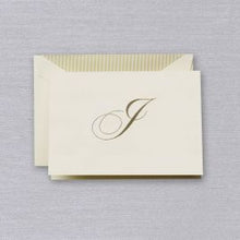 Load image into Gallery viewer, Crane Engraved Initial Note - I