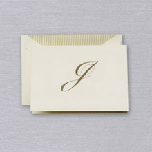 Load image into Gallery viewer, Crane Engraved Initial Note - J