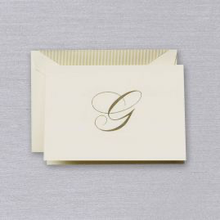 Load image into Gallery viewer, Crane Engraved Initial Note - G