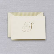 Load image into Gallery viewer, Crane Engraved Initial Note - S