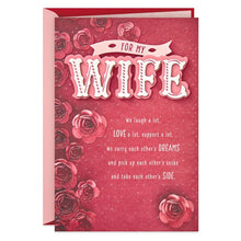 Load image into Gallery viewer, We Have Each Other's Backs Valentine's Day Card for Wife