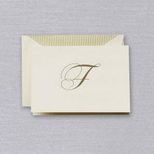 Load image into Gallery viewer, Crane Engraved Initial Note - F