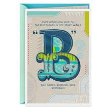 Load image into Gallery viewer, Best With a B Birthday Card for Brother