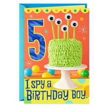 Load image into Gallery viewer, I Spy 5th Birthday Card