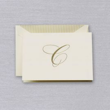 Load image into Gallery viewer, Crane Engraved Initial Note - C