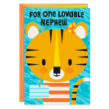 Load image into Gallery viewer, Tiger Big-Time Happy Birthday Card for Nephew
