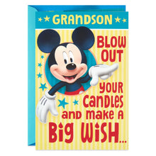 Load image into Gallery viewer, Disney Mickey Mouse Big Wish Pop Up Birthday Card for Grandson