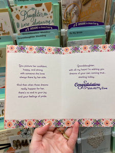 Hallmark Granddaughter Wedding Card