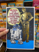 Load image into Gallery viewer, Hallmark Star Wars R2 and C3PO Birthday Card Music
