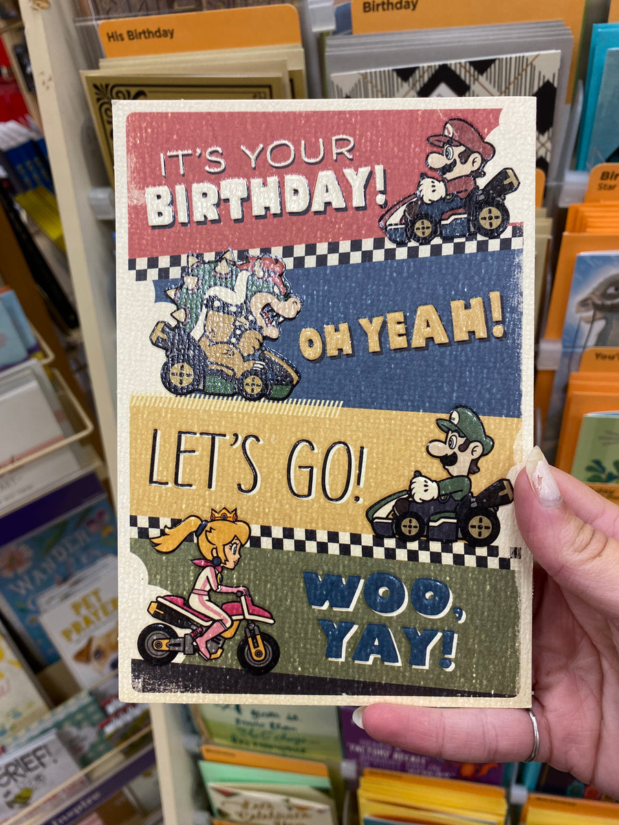 Hallmark Nintendo Mario Kart Birthday Card – Navita's Hallmark