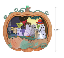 Load image into Gallery viewer, The Peanuts® Gang It&#39;s the Great Pumpkin, Charlie Brown Papercraft Ornament With Light
