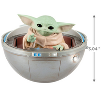 Load image into Gallery viewer, Star Wars: The Mandalorian™ Grogu™ in Hovering Pram Ornament With Light, Sound and Motion
