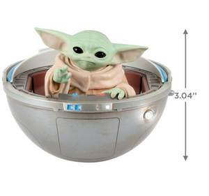 Star Wars: The Mandalorian™ Grogu™ in Hovering Pram Ornament With Light, Sound and Motion