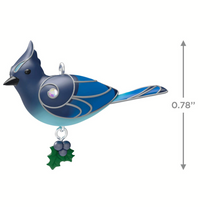 Load image into Gallery viewer, Mini Steller&#39;s Jay Ornament, 0.78&quot;
