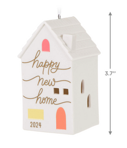 New Home 2024 Porcelain Ornament