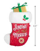 Load image into Gallery viewer, Sending All the Merry Recordable Sound Ornament
