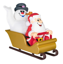 Load image into Gallery viewer, Frosty the Snowman™ Frosty and Santa Ornament
