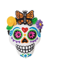 Load image into Gallery viewer, Mini Sweet Sugar Skull Ornament, 1.37&quot;
