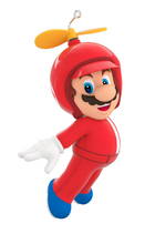 Load image into Gallery viewer, Nintendo Super Mario™ Powered Up With Mario Propeller Mario Ornament
