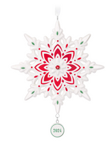 Load image into Gallery viewer, Snowflake 2024 Porcelain Ornament
