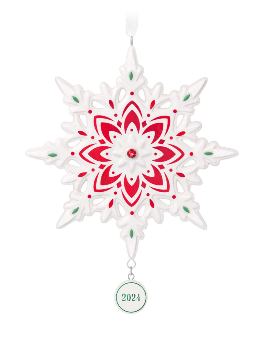 Snowflake 2024 Porcelain Ornament