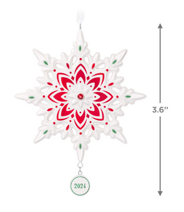 Snowflake 2024 Porcelain Ornament