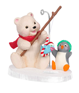 Snowball and Tuxedo Fishing Friends Ornament