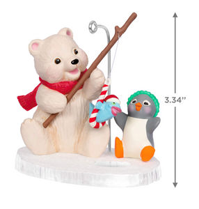 Snowball and Tuxedo Fishing Friends Ornament