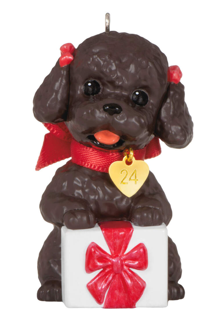 Puppy Love Poodle 2024 Ornament