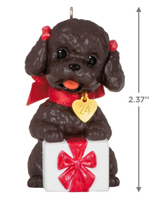 Puppy Love Poodle 2024 Ornament