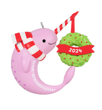 Load image into Gallery viewer, Great-Granddaughter Narwhal 2024 Ornament
