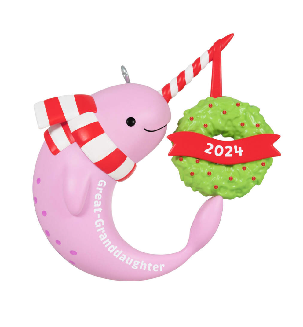 Great-Granddaughter Narwhal 2024 Ornament