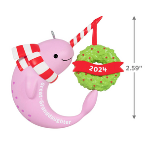 Great-Granddaughter Narwhal 2024 Ornament