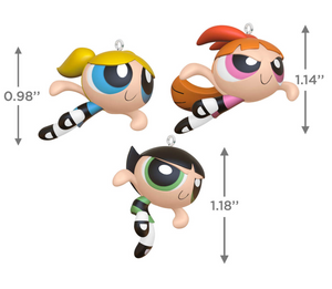 The Powerpuff Girls Blossom™, Bubbles™ and Buttercup™ Ornaments, Set