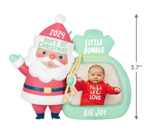 Load image into Gallery viewer, Little Bundle Big Joy 2024 Photo Frame Ornament
