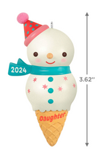 Load image into Gallery viewer, Daughter Snowman Ice Cream Cone 2024 Ornament
