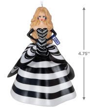 Load image into Gallery viewer, Barbie™ 65th Anniversary Blue Sapphire Porcelain and Fabric Ornament
