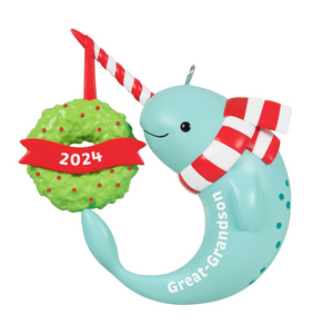 Great-Grandson Narwhal 2024 Ornament