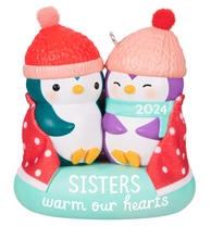 Load image into Gallery viewer, Sisters Warm Our Hearts 2024 Ornament
