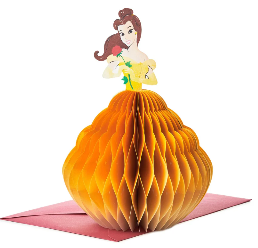 Hallmark Paper Wonder Disney Belle Honeycomb Card