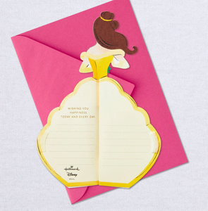 Hallmark Paper Wonder Disney Belle Honeycomb Card